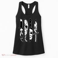 Knives Machete Horror Movies Halloween Women's Tank Top thumb 0