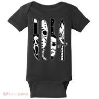 Knives Machete Horror Movies Halloween Baby Bodysuit thumb 0