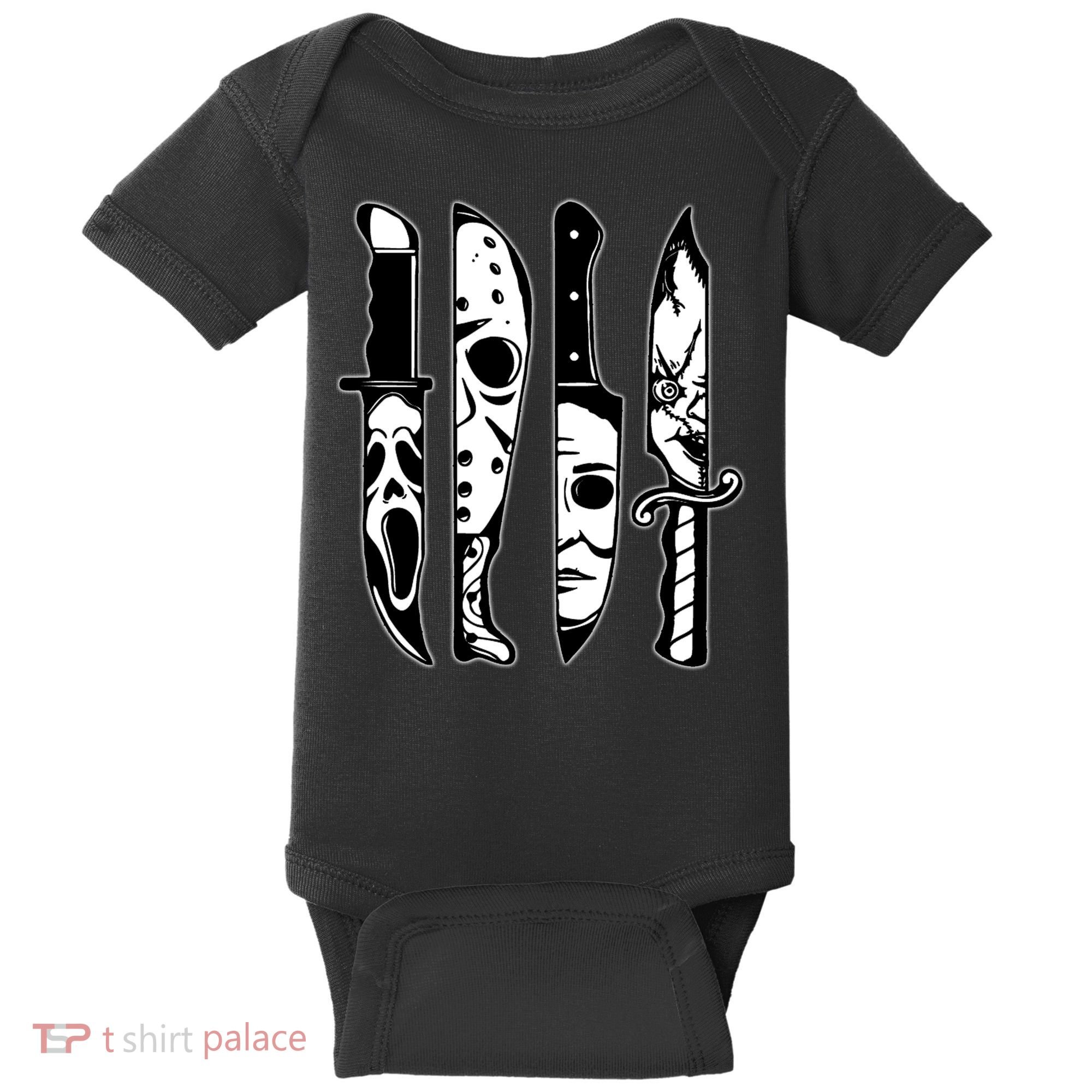 Knives Machete Horror Movies Halloween Baby Bodysuit