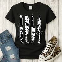Knives Machete Horror Movies Halloween Women's T-Shirt thumb 3