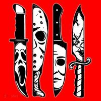 Knives Machete Horror Movies Halloween Santa Hat thumb 1