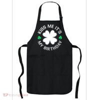 Kiss Me It's My Birthday St Patricks Day Apron thumb 0