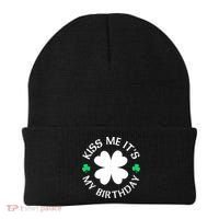 Kiss Me It's My Birthday St Patricks Day Beanie thumb 0