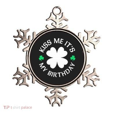 Kiss Me It's My Birthday St Patricks Day Ornament