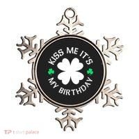 Kiss Me It's My Birthday St Patricks Day Ornament thumb 0