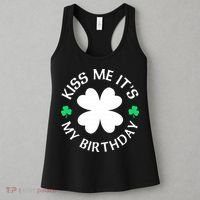 Kiss Me It's My Birthday St Patricks Day Women's Tank Top thumb 3