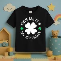Kiss Me It's My Birthday St Patricks Day Toddler T-Shirt thumb 3