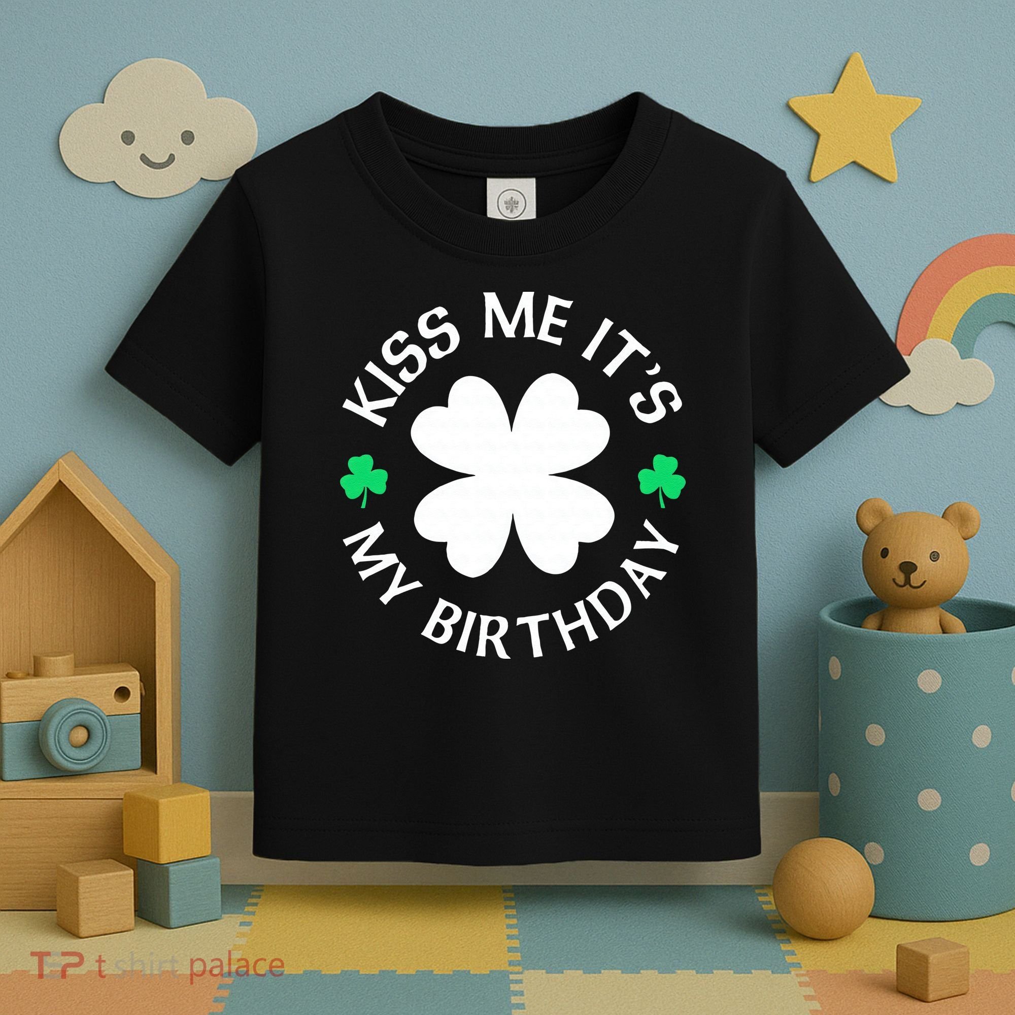Kiss Me It's My Birthday St Patricks Day Toddler T-Shirt