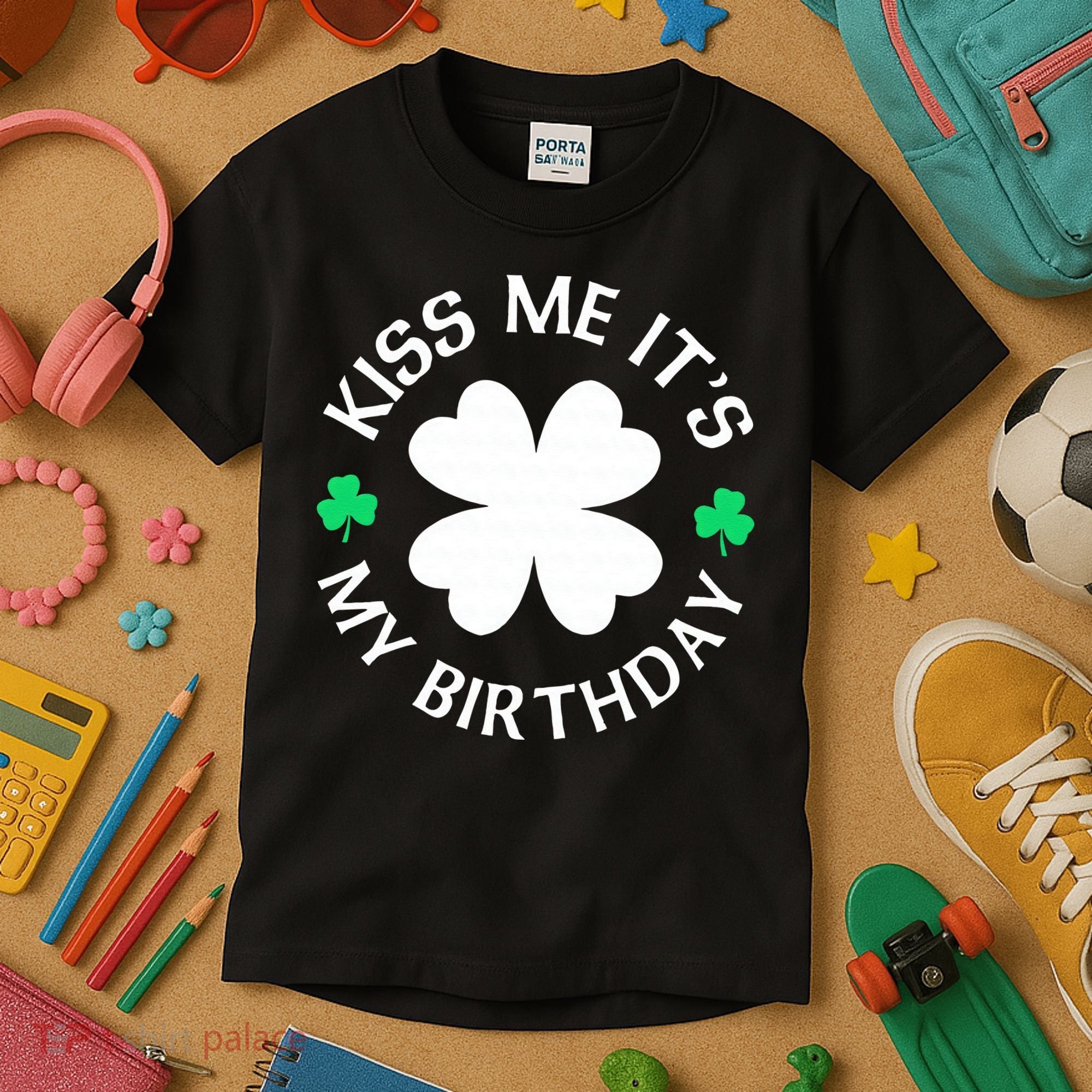 Kiss Me It's My Birthday St Patricks Day Kids T-Shirt