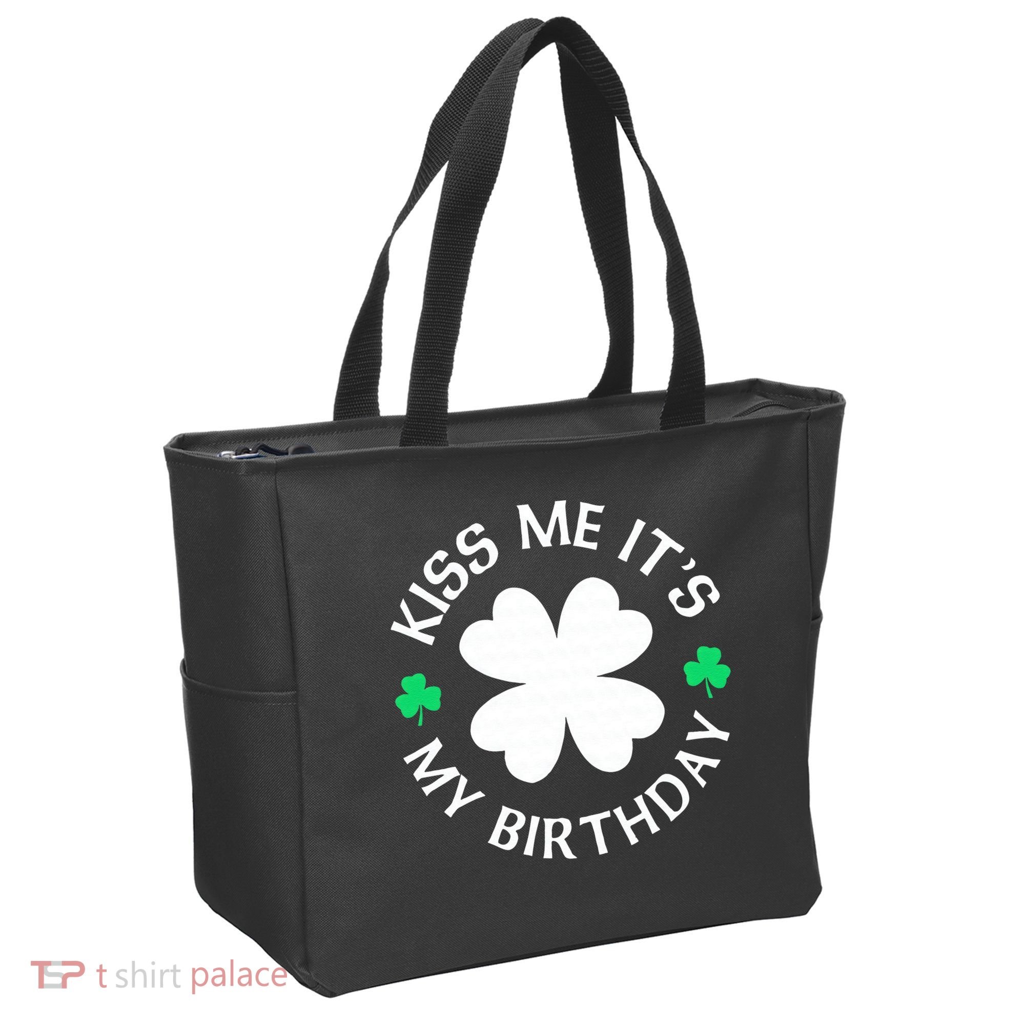 Kiss Me It's My Birthday St Patricks Day Tote Bag