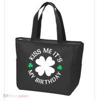 Kiss Me It's My Birthday St Patricks Day Tote Bag thumb 3
