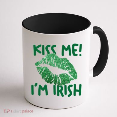 Kiss Me Im Irish St Patricks Day Coffee Mug back