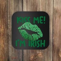 Kiss Me Im Irish St Patricks Day Coaster thumb 0