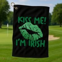 Kiss Me Im Irish St Patricks Day Golf Towel thumb 1