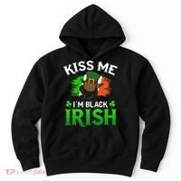Kissing Me I'm Black Irish Ireland Flag St Patricks Day Hoodie thumb 0