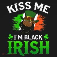 Kissing Me I'm Black Irish Ireland Flag St Patricks Day Women's Hoodie thumb 2