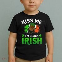 Kissing Me I'm Black Irish Ireland Flag St Patricks Day Toddler T-Shirt thumb 2