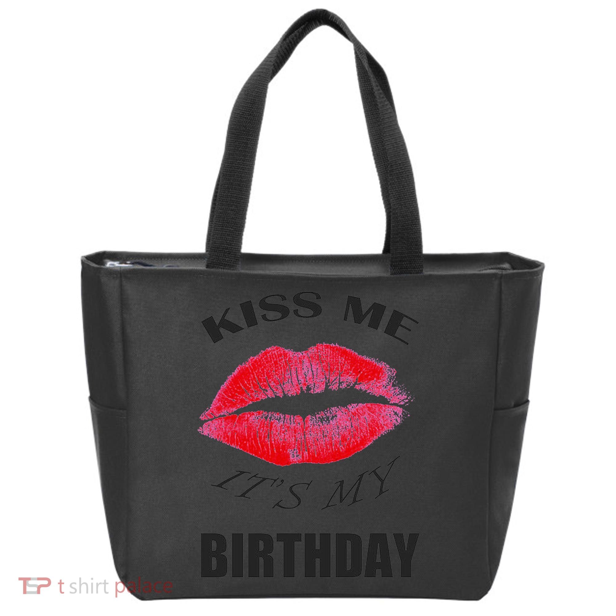 Kiss Me It's My Birthday Tote Bag