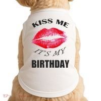 Kiss Me It's My Birthday Doggie Tank thumb 0