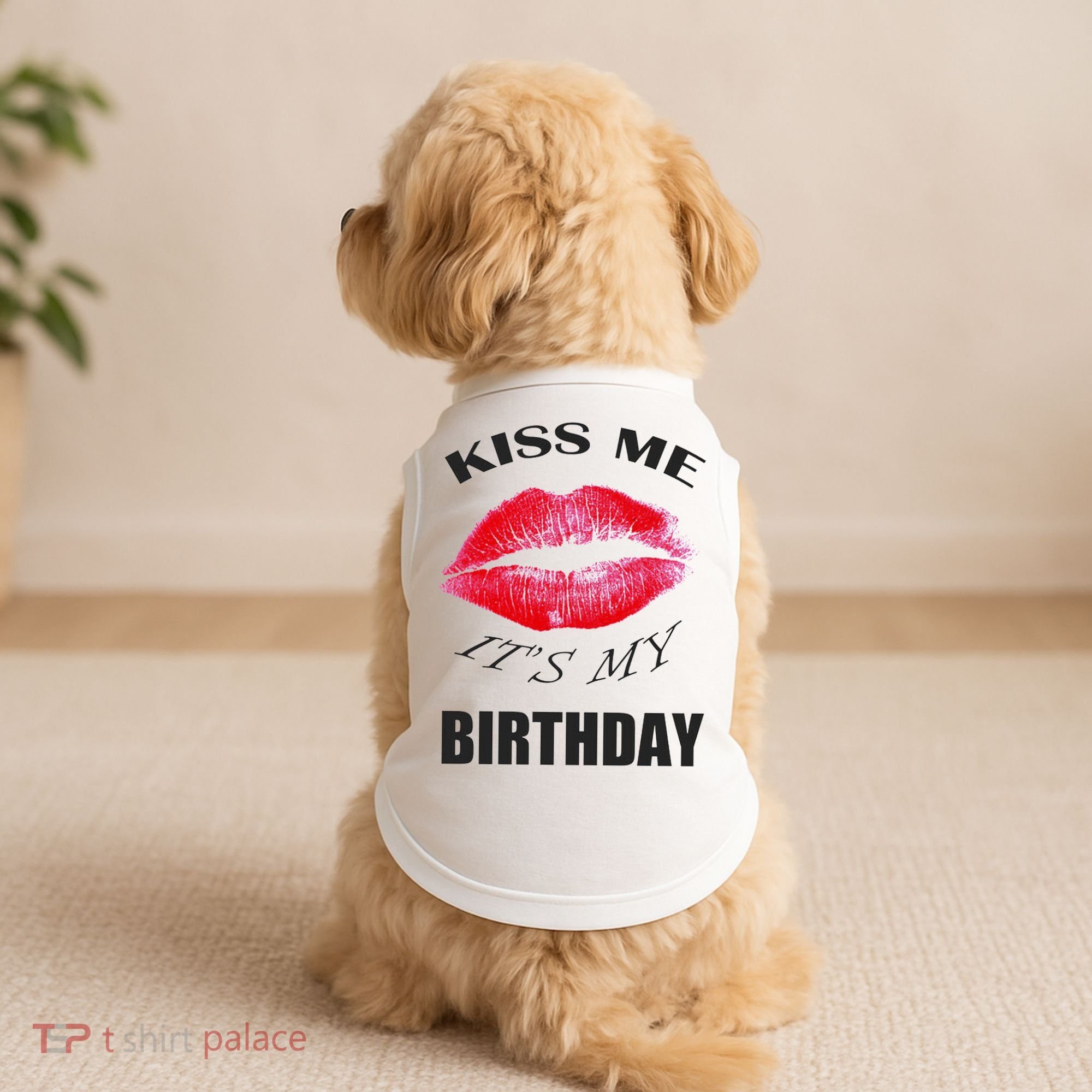 Kiss Me It's My Birthday Doggie Tank