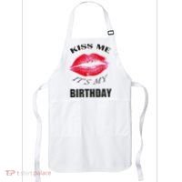Kiss Me It's My Birthday Apron thumb 0