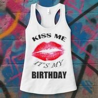 Kiss Me It's My Birthday Women's Tank Top thumb 3