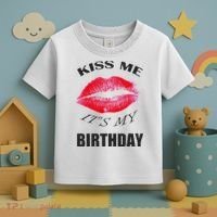 Kiss Me It's My Birthday Toddler T-Shirt thumb 3