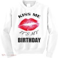Kiss Me It's My Birthday Kids Sweatshirt thumb 0