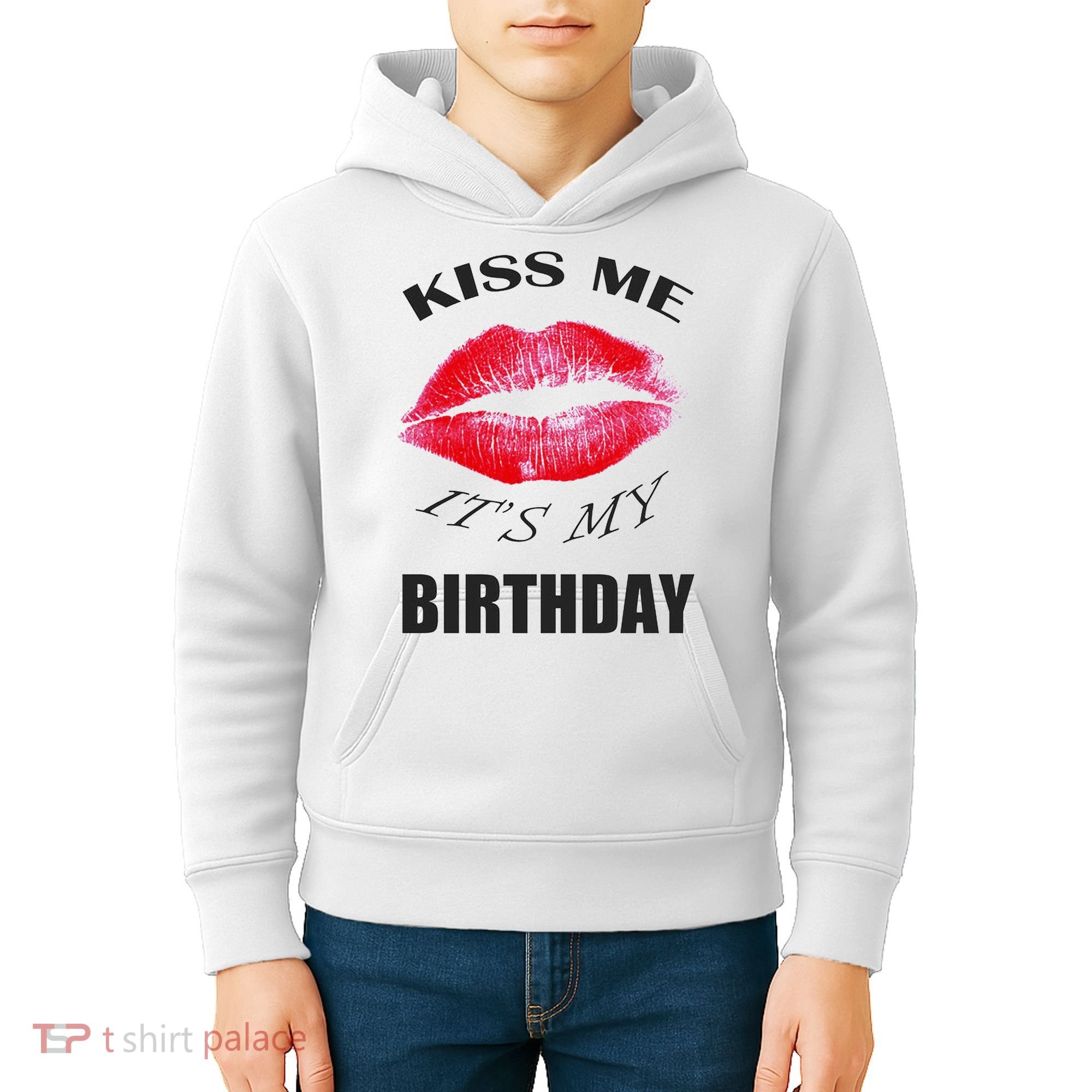 Kiss Me It's My Birthday Kids Hoodie
