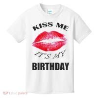 Kiss Me It's My Birthday Kids T-Shirt thumb 0