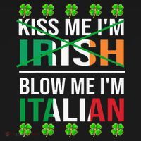 Kissing Me I'm Irish Blow Me I'm Italian St Patrick's Day Women's Hoodie thumb 2