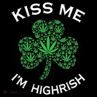 Kiss Me I'm Highrish Clover Marijuana Funny Irish St Patrick Day Coffee Mug thumb 5