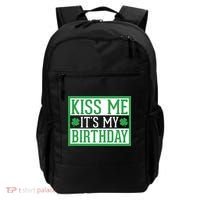 Kiss Me It's My Birthday Cute St. Patrick's Day Irish Funny Backpack thumb 0