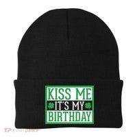 Kiss Me It's My Birthday Cute St. Patrick's Day Irish Funny Beanie thumb 0