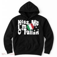 Kiss Me I'm O'Talian Funny Italian St Patrick's Day Hoodie thumb 0