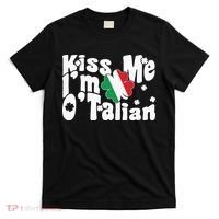 Kiss Me I'm O'Talian Funny Italian St Patrick's Day T-Shirt thumb 0