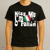 Kiss Me I'm O'Talian Funny Italian St Patrick's Day T-Shirt thumb 3