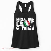 Kiss Me I'm O'Talian Funny Italian St Patrick's Day Women's Tank Top thumb 0