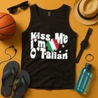 Kiss Me I'm O'Talian Funny Italian St Patrick's Day Tank Top thumb 4
