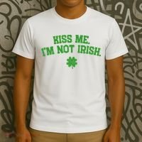 Kiss Me I'm Not Irish St Patricks Day Gifts Shamrock T-Shirt thumb 3