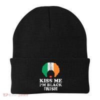 Kiss Mee I'm Black Irish History Funny St Patricks Day Beanie thumb 0