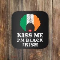 Kiss Mee I'm Black Irish History Funny St Patricks Day Coaster thumb 0