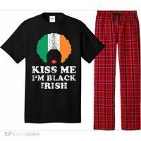Kiss Mee I'm Black Irish History Funny St Patricks Day Pajama Set thumb 0