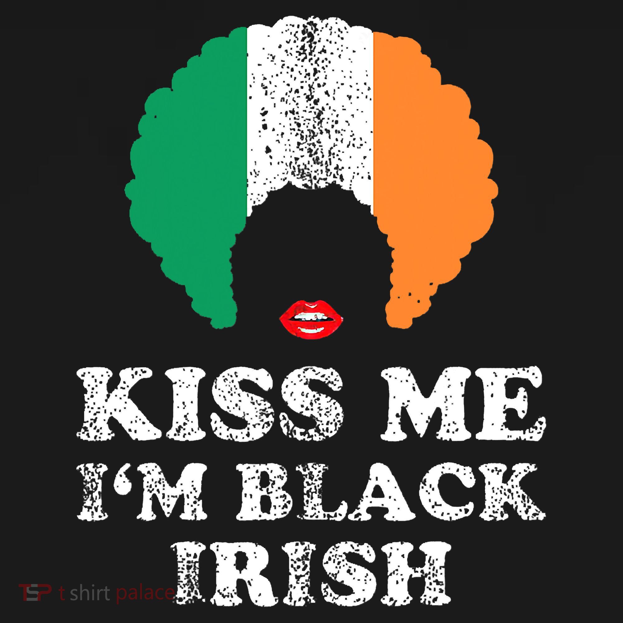 Kiss Mee I'm Black Irish History Funny St Patricks Day Polo