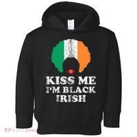 Kiss Mee I'm Black Irish History Funny St Patricks Day Toddler Hoodie thumb 0