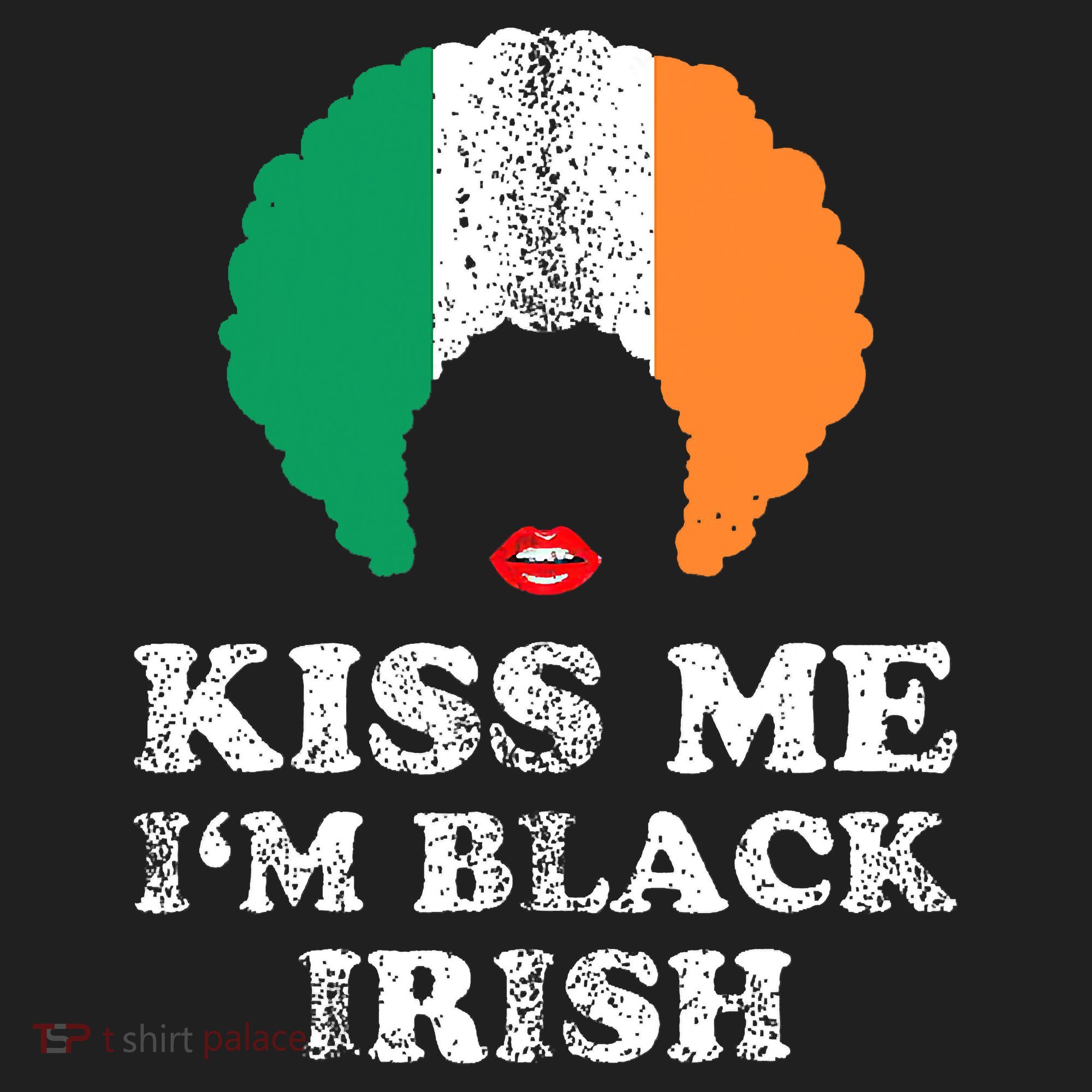 Kiss Mee I'm Black Irish History Funny St Patricks Day Golf Towel