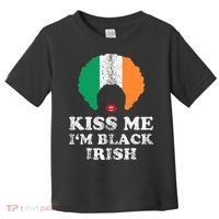Kiss Mee I'm Black Irish History Funny St Patricks Day Toddler T-Shirt thumb 0