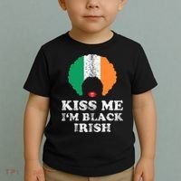Kiss Mee I'm Black Irish History Funny St Patricks Day Toddler T-Shirt thumb 2