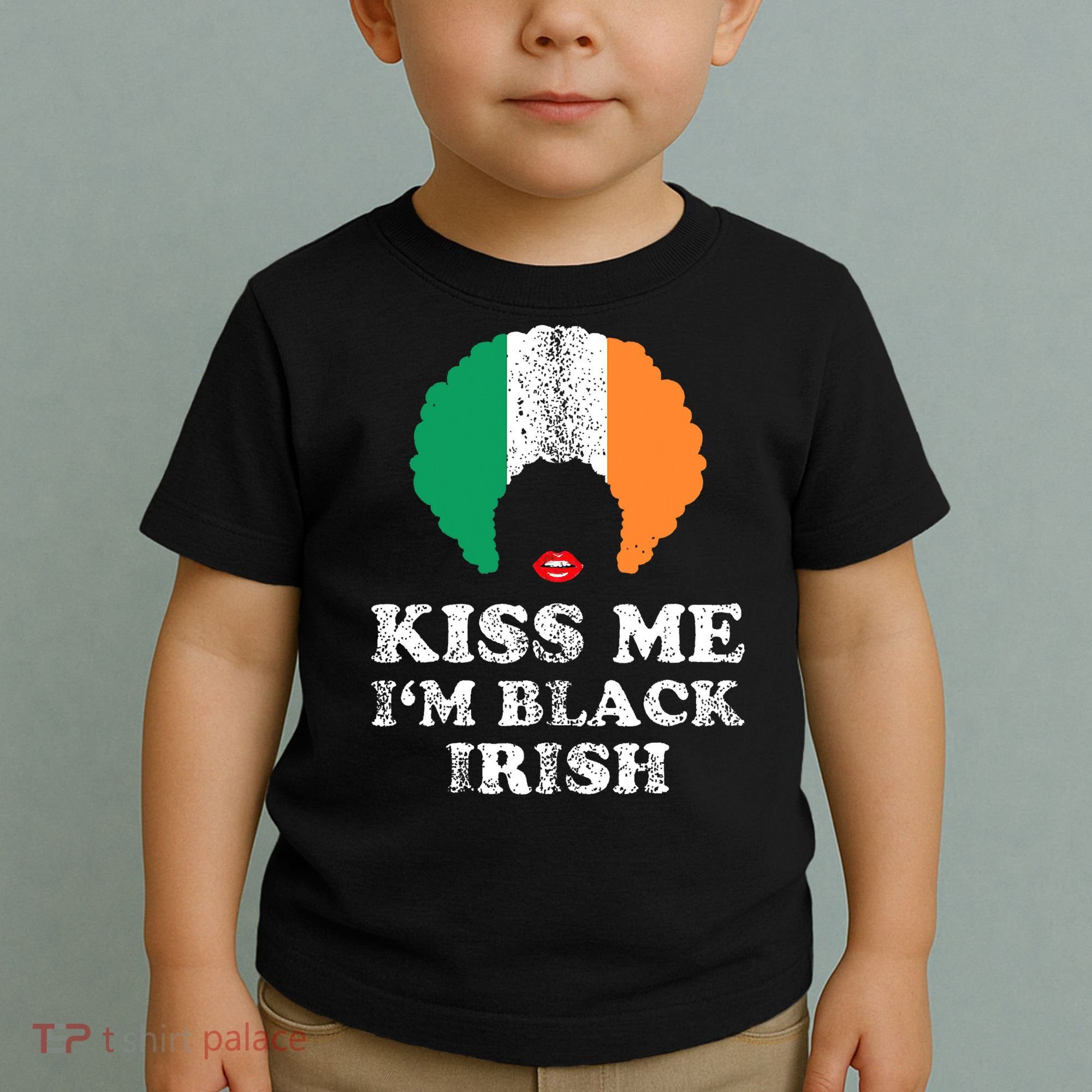 Kiss Mee I'm Black Irish History Funny St Patricks Day Toddler T-Shirt