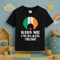 Kiss Mee I'm Black Irish History Funny St Patricks Day Toddler T-Shirt thumb 3